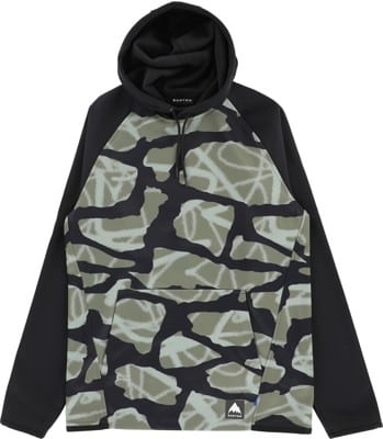 Burton Crown Weatherproof Fleece Hoodie - graffiti camo/true black - view large