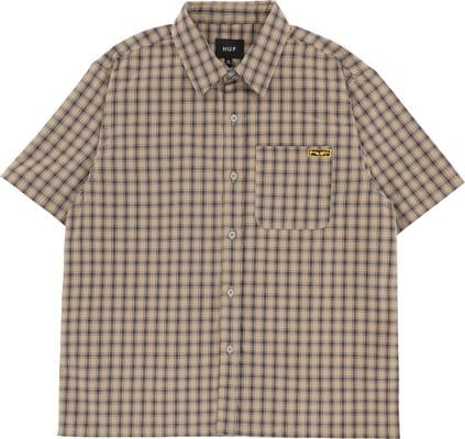 HUF Stretch Micro Plaid S/S Shirt - clay - view large
