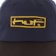 HUF Stretch Logo Strapback Hat - navy - front detail