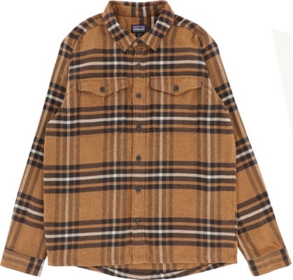 Patagonia Organic Cotton Fjord Flannel Shirt - catch: deer brown - view large