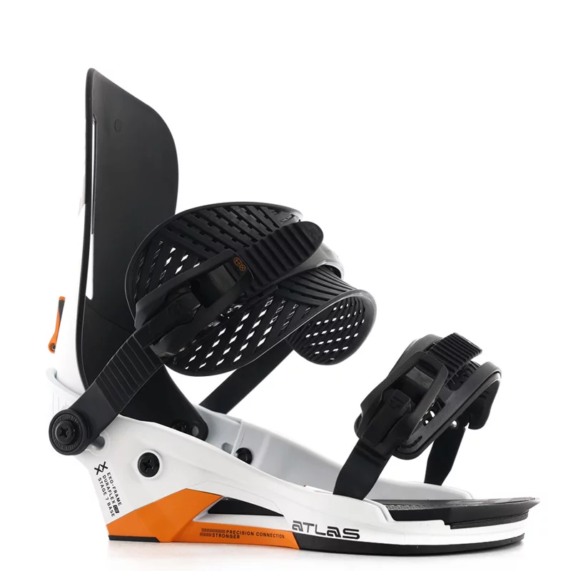Union Atlas Snowboard Bindings 2026 - white/orange | Tactics