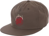 Santa Cruz Minimal Burnt Opus Snapback Hat - walnut