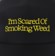 Jacuzzi Unlimited Scared Of Smoking Weed Snapback Hat - black - front detail