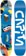 CAPiTA Kids Micro Mini Snowboard 2025 - blue base/white text
