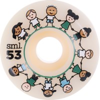 Sml. Small World V-Cut Wide Skateboard Wheels - white (99a)