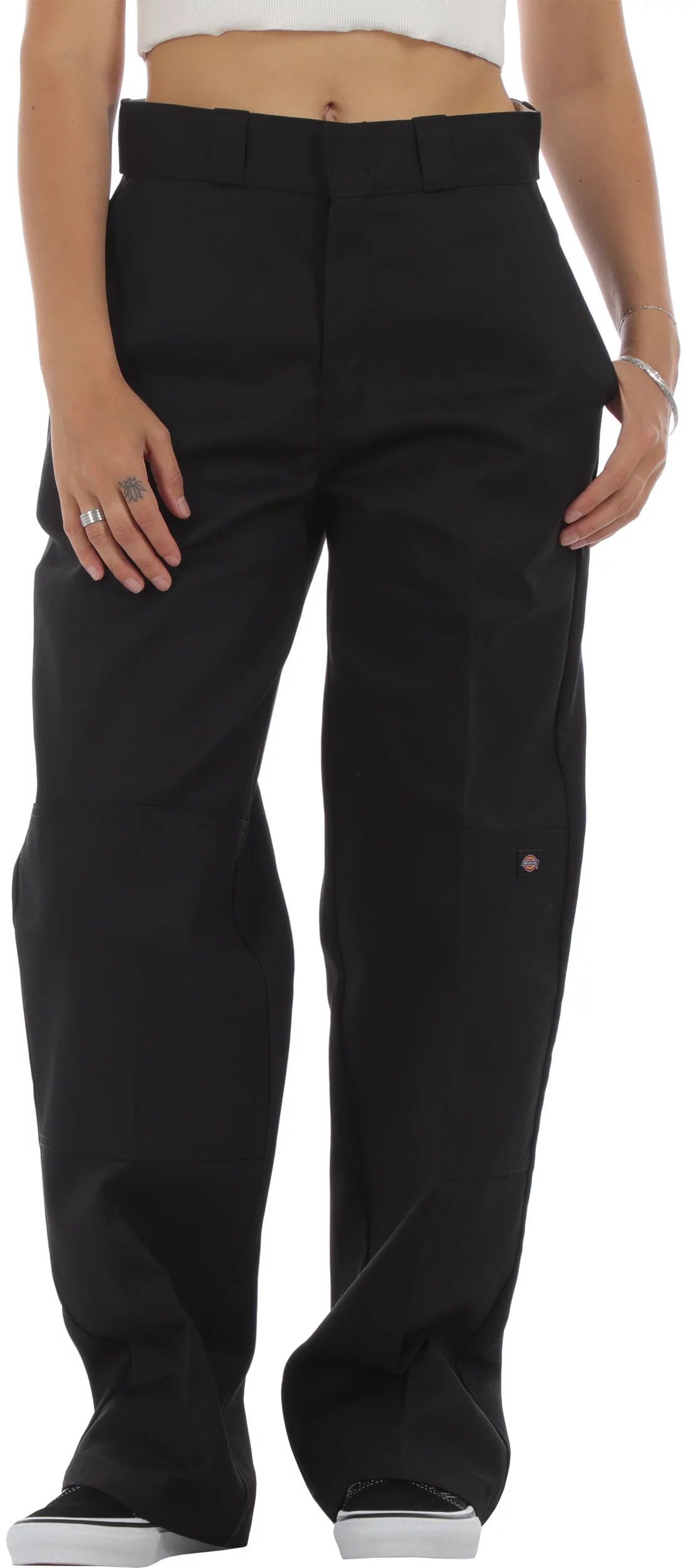Dickies Women's Loose Fit Double Knee Work Pants - black Dickies Women's Loose Fit Double Knee Work Pants - black