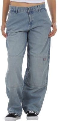 Dickies Women's Double Knee Jeans - light denim - view large
