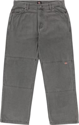 Dickies Double Knee Denim Jeans - grey wash tinted - view large