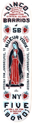 5boro Cinco Barrios 8.0 Skateboard Deck - white - view large