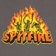 Spitfire Hellfire Hoodie - charcoal - front detail