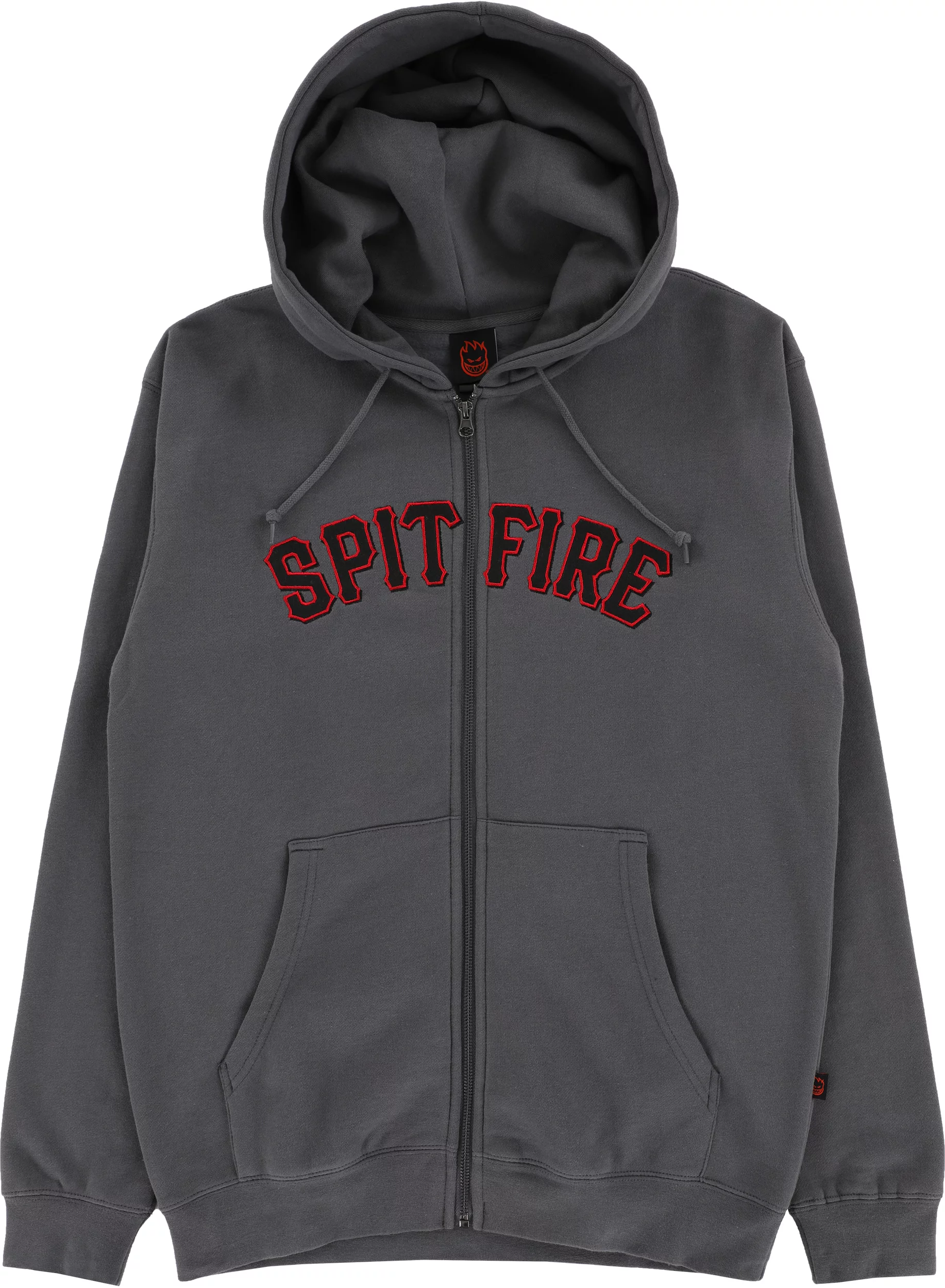 Spitfire Spitball Zip Hoodie - charcoal (solid) | Tactics
