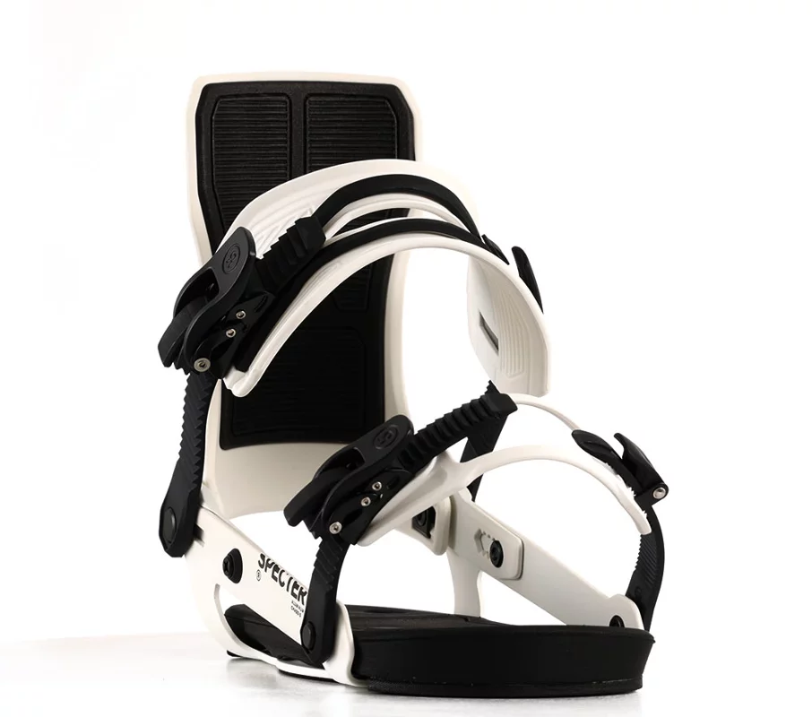 SP BINDING PRIVATE 白　M 21-22 SP Private 24/25 Snowboard Binding shown in White/Grey – SP