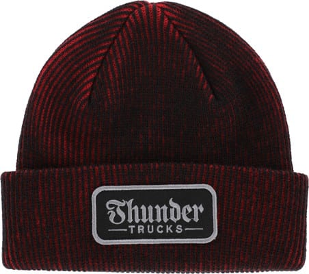 Thunder Script Patch Beanie - black/red/silver - view large