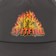 Spitfire Hellfire Snapback Hat - charcoal - front detail