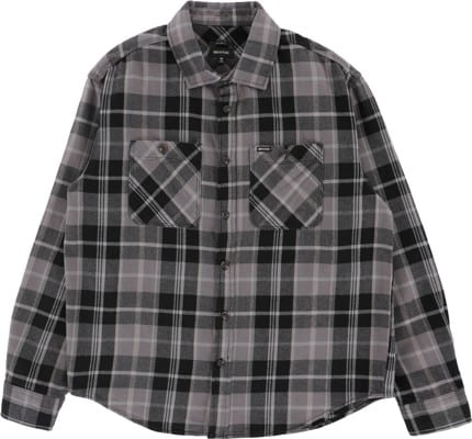 Brixton Vintage Wash Flannel Shirt - black/charcoal beige/slate - view large