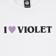 Violet I Love Violet T-Shirt - white - front detail