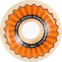 Bones X-Formula V5 Sidecut Skateboard Wheels - white/orange (95a)