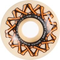 Bones X-Formula V6 Wide-Cut Skateboard Wheels - white/orange (95a)