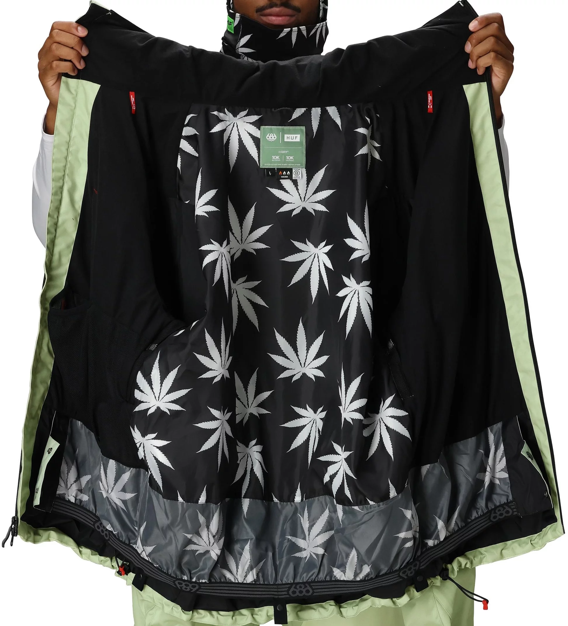 686 Huf Double H Jacket - (huf) green colorblock | Tactics