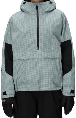 686 Women's Outline Anorak Jacket - dusty marine grid - view large