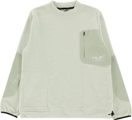 686 HUF Fleece Crewneck Crew Sweatshirt - (huf) green colorblock - view large