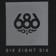 686 Knockout Logo Premium Heavyweight Pullover Hoodie - black print - front detail