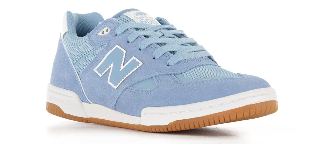 New Balance Numeric 600 Tom Knox Skate Shoes - baby blue/white