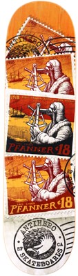 Anti-Hero Pfanner Postal 8.25 Skateboard Deck - orange - view large