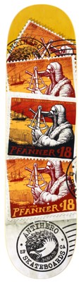 Anti-Hero Pfanner Postal 8.25 Skateboard Deck - yellow - view large