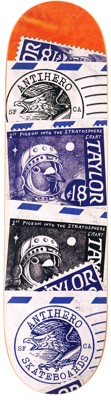 Anti-Hero Taylor Postal 8.38 Skateboard Deck - orange - view large