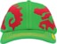 Carpet Dragon Snapback Hat - green - front