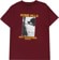 GX1000 Bomb Hills Not Countries T-Shirt - burgundy/yellow