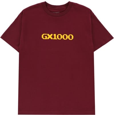 GX1000 OG Logo T-Shirt - burgundy/yellow - view large