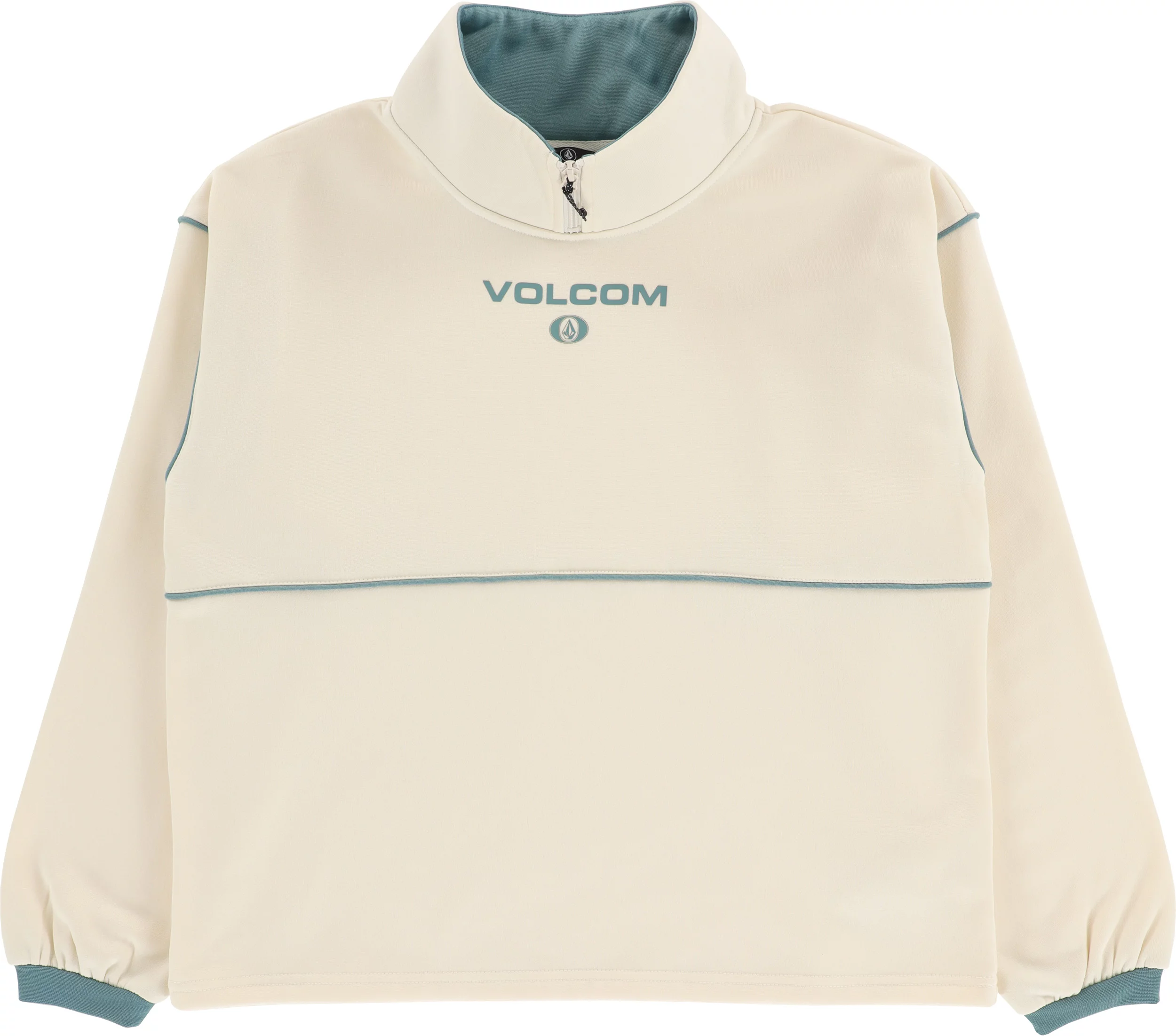 Volcom Women's Hydro 1/4 Zip Hoodie - bone | Tactics