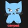 Carpet Cat Hoodie - black - front detail