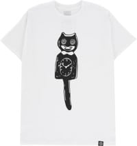 Portal Dimension Cat Clock T-Shirt - white