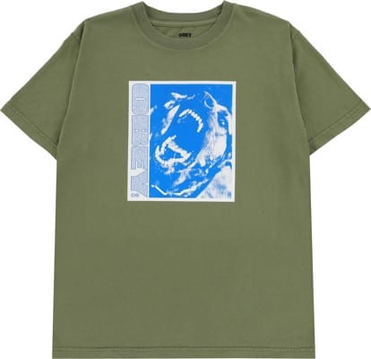 Obey Stay Back T-Shirt - pigment bronze green - view large