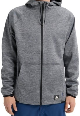 Burton Crown Weatherproof Fleece Full Zip Hoodie - true black heather - view large