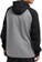 Burton Crown Weatherproof Fleece Full Zip Hoodie - gray heather/true black - reverse
