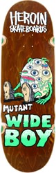 Heroin Mutant Wide Boy 10.28 Skateboard Deck - brown