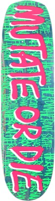Heroin Mutate Or Die 8.7 Skateboard Deck - blue - view large