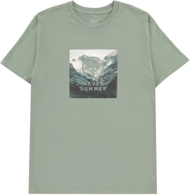 Never Summer Icon Square Mtn Fill T-Shirt - artichoke - view large