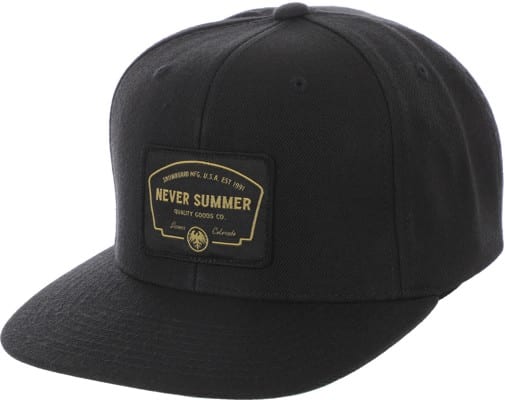 Never Summer NS Quality Goods Snapback Hat - black - view large