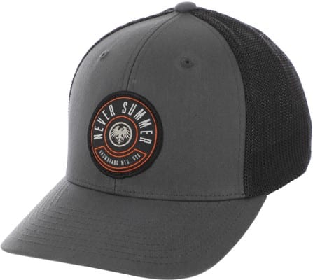 Never Summer NS Seal 2-Tone Trucker Hat - charcoal/black mesh - view large