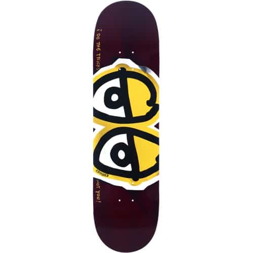 Krooked DBX Eyes 8.5 Basalt Skateboard Deck - yellow | Tactics