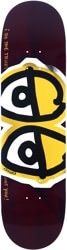 Krooked DBX Eyes 8.5 Basalt Skateboard Deck - yellow