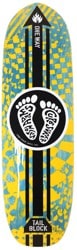 Black Label Jason Adams Curb Surfer 9.75 Skateboard Deck - blue/yellow