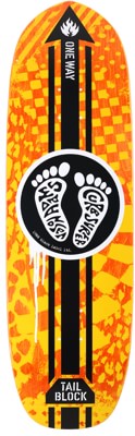 Black Label Jason Adams Curb Surfer 9.75 Skateboard Deck - orange/yellow - view large