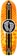 Black Label Jason Adams Curb Surfer 9.75 Skateboard Deck - orange/yellow