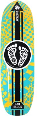 Black Label Jason Adams Curb Surfer 9.75 Skateboard Deck - yellow/blue - view large